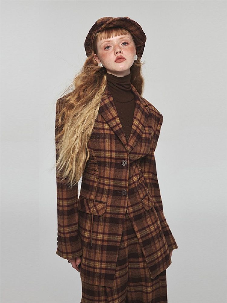 Slim thin waist casual strappy jacket【s0000004724】