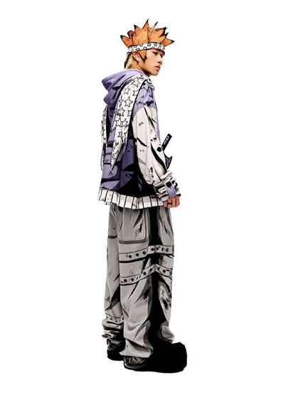 Purple Printed Sweatshirt【s0000010223】