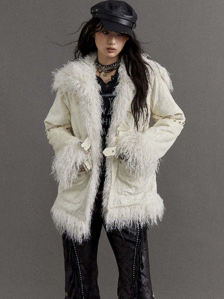 Loose Long Thickened Plush Coat Fur【s0000010321】