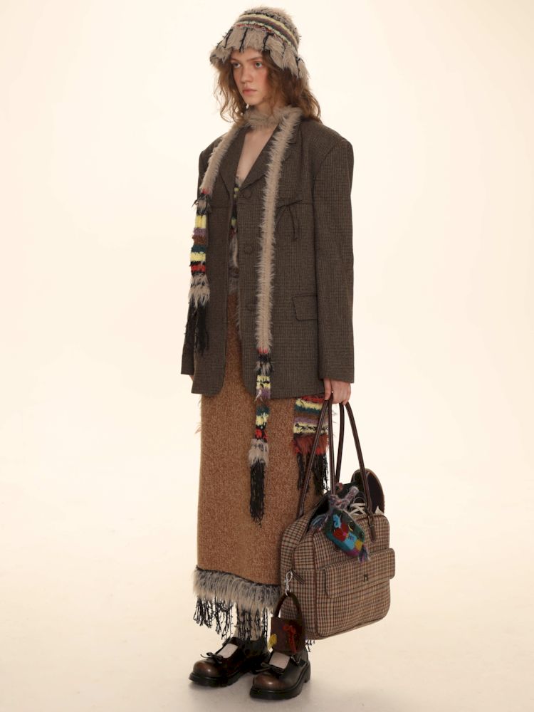 Mixed yarn interweaving stripes sweater【s0000006008】