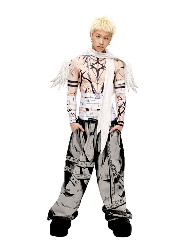 Warrior Print Bottom Top【s0000010228】