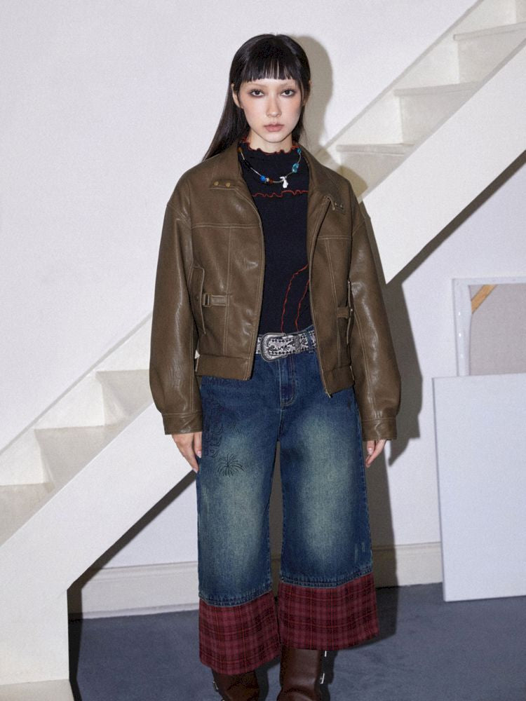 Brown Leather Jacket【s0000010090】