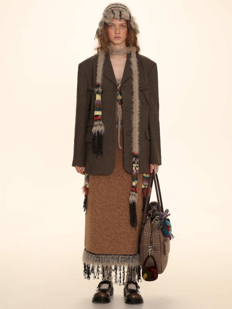 Mixed yarn interweaving stripes sweater【s0000006008】