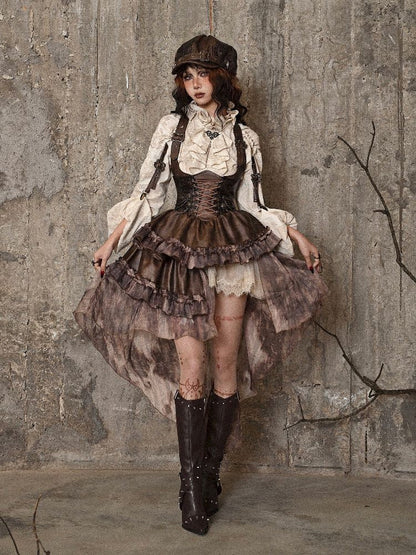Chest Brace Strappy Trailing Skirt【s0000005226】