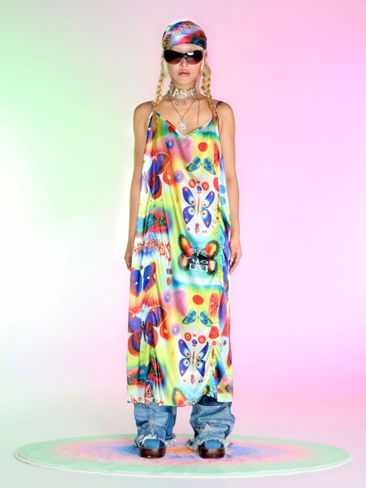 Silk Halter Dress【s0000007150】