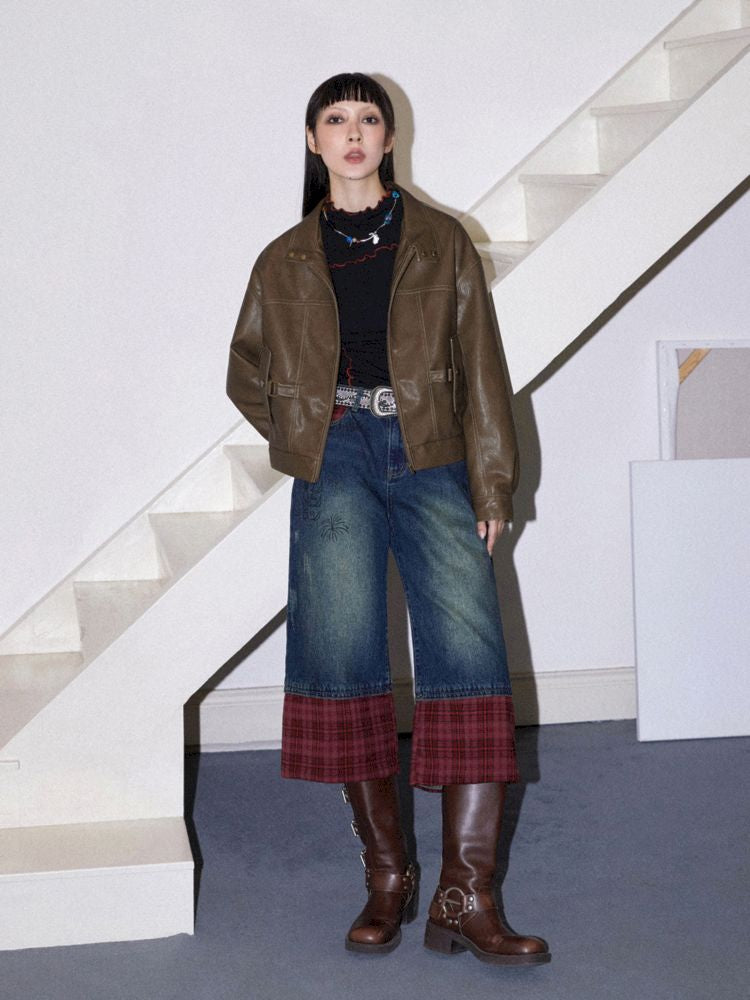 Brown Leather Jacket【s0000010090】