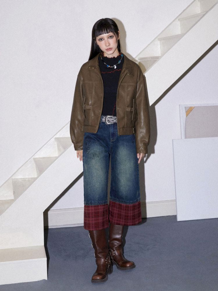 Brown Leather Jacket【s0000010090】