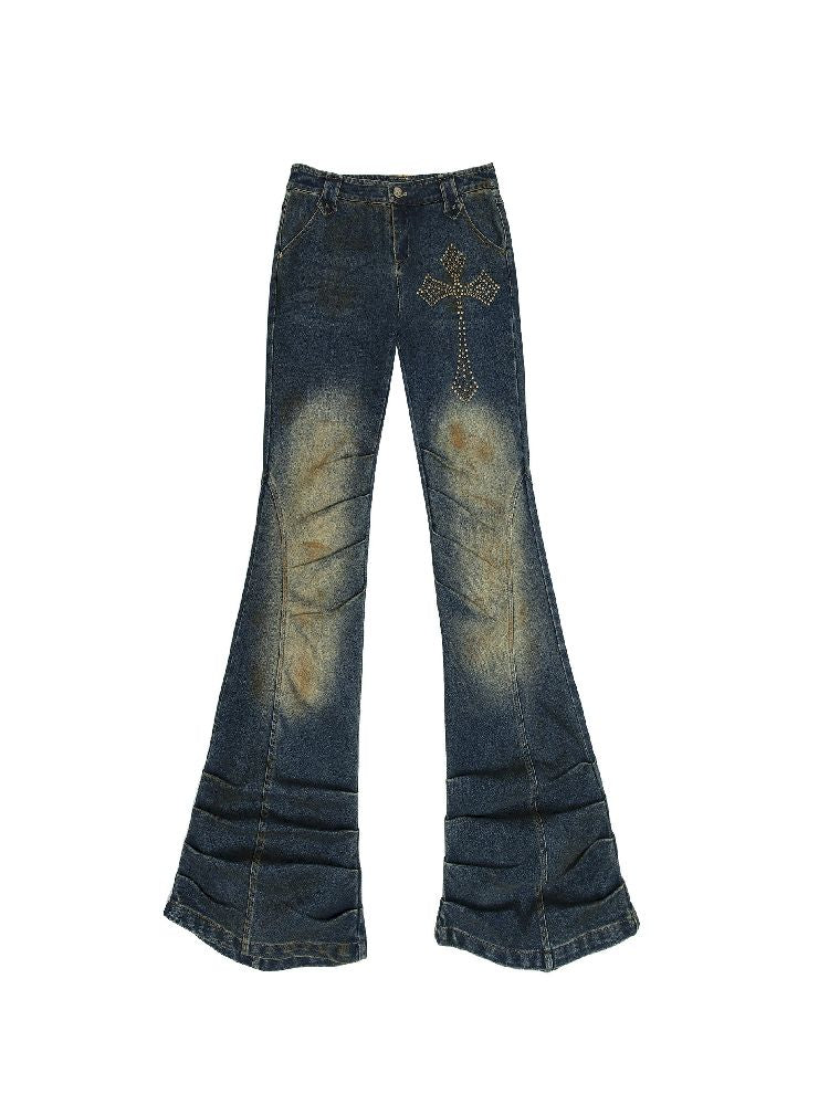 Stretch Washed and Aged Jeans【s0000005976】