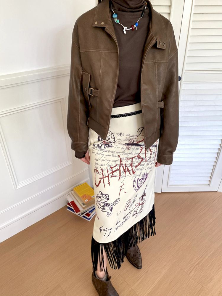 Brown Leather Jacket【s0000010090】