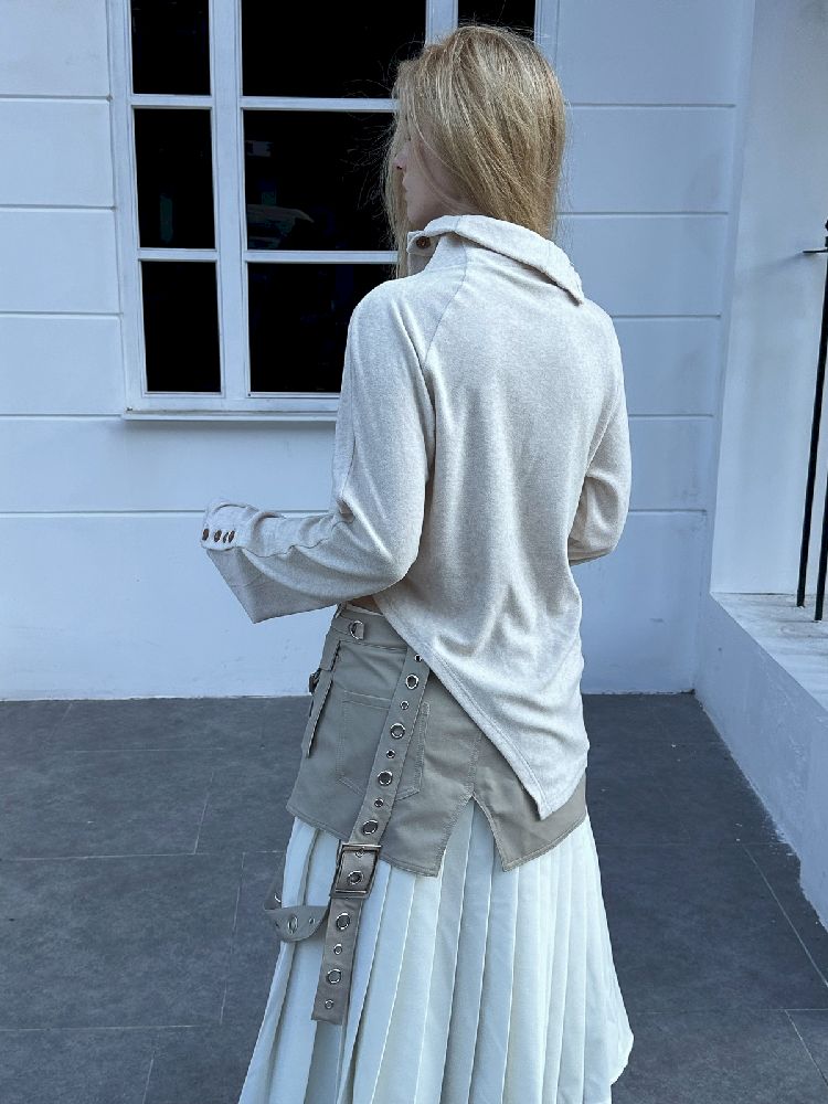 Deconstruction Multi-Way Knit Bottom Shirt【s0000004721】