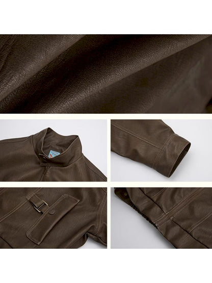 Brown Leather Jacket【s0000010090】