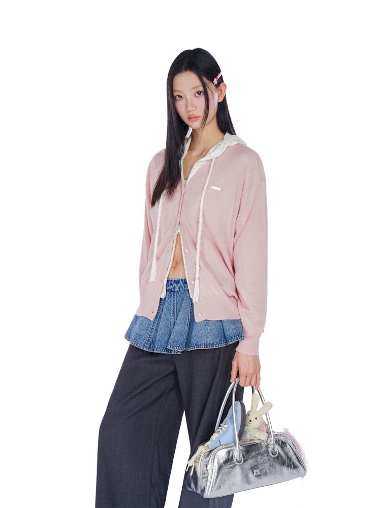 Long soft feeling V-neck knitted cardigan【s0000008606】