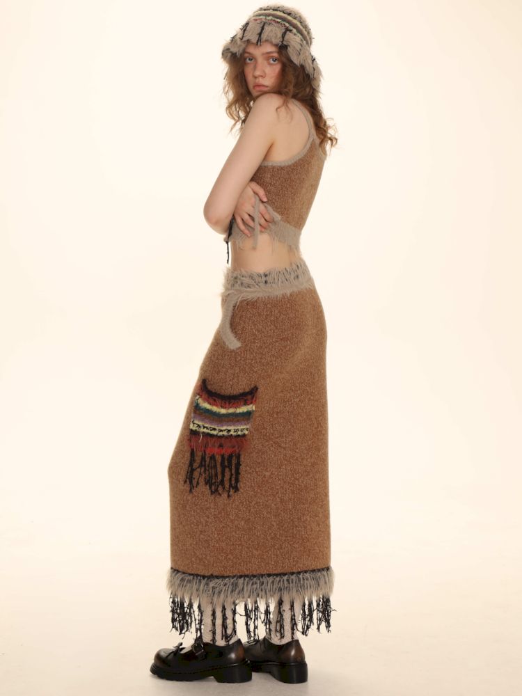 Mixed yarn interweaving stripes sweater【s0000006008】