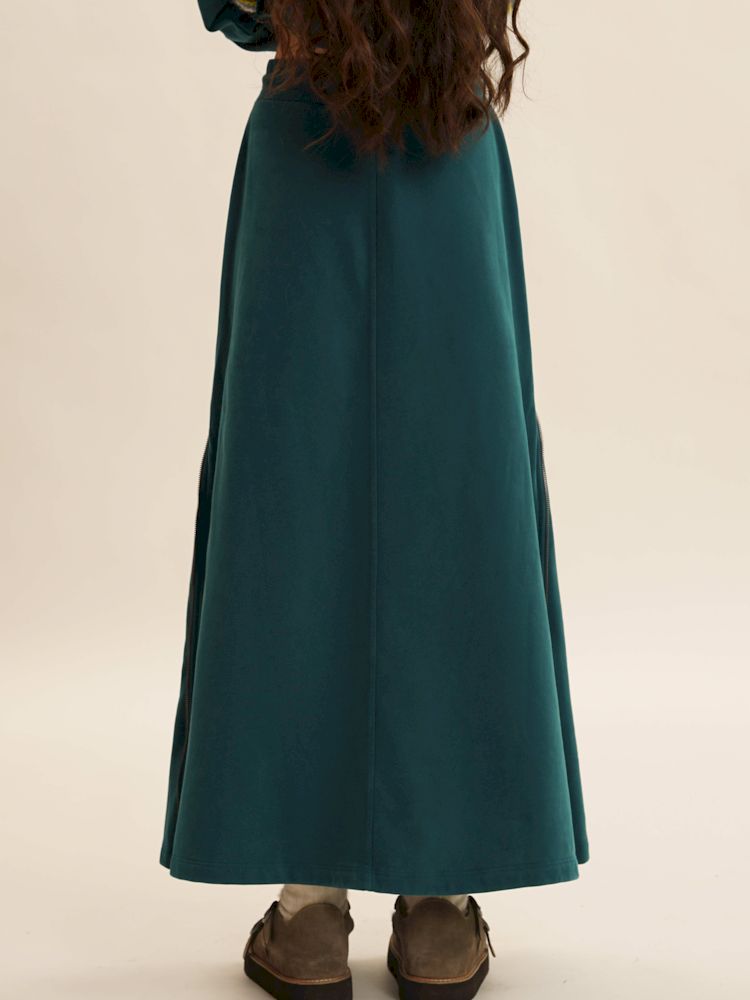 Slit Zipper A-line Sweatshirt Set【s0000006004】