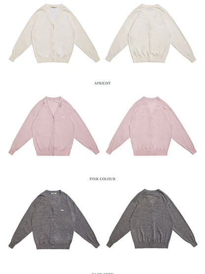 Long soft feeling V-neck knitted cardigan【s0000008606】