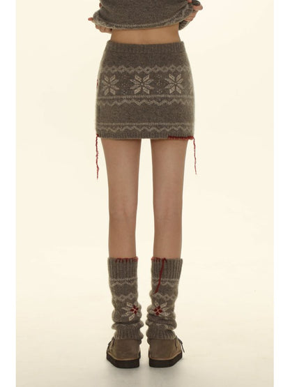 Tassel Zipper Sweater Knit Cardigan Set【s0000006011】