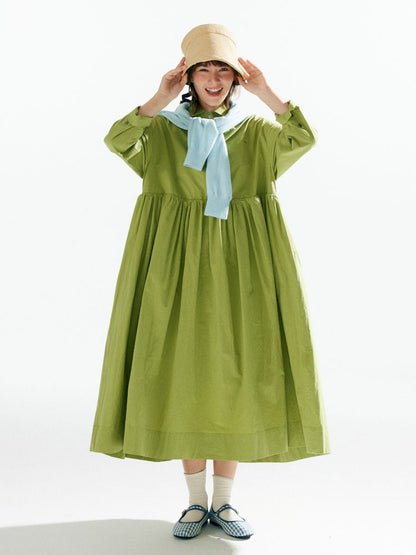 Large Hem Hand Pleated Loose Dress【s0000007636】