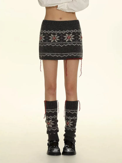 Tassel Zipper Sweater Knit Cardigan Set【s0000006011】