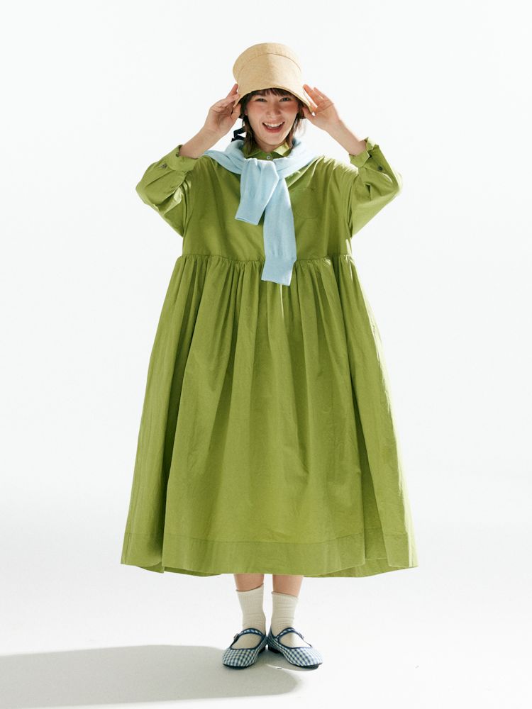 Large Hem Hand Pleated Loose Dress【s0000007636】