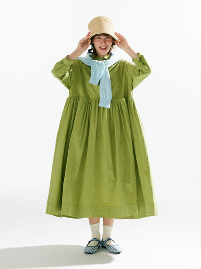 Large Hem Hand Pleated Loose Dress【s0000007636】