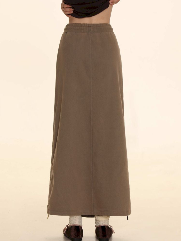 Slit Zipper A-line Sweatshirt Set【s0000006004】