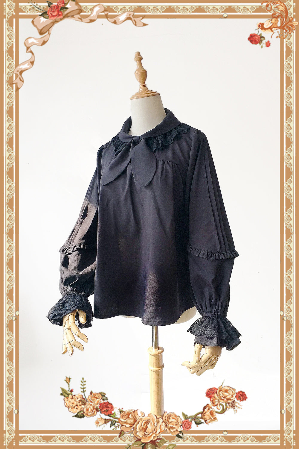 Infanta - Rabbit Ear Tie - Long Bishop Sleeves Lolita Blouse