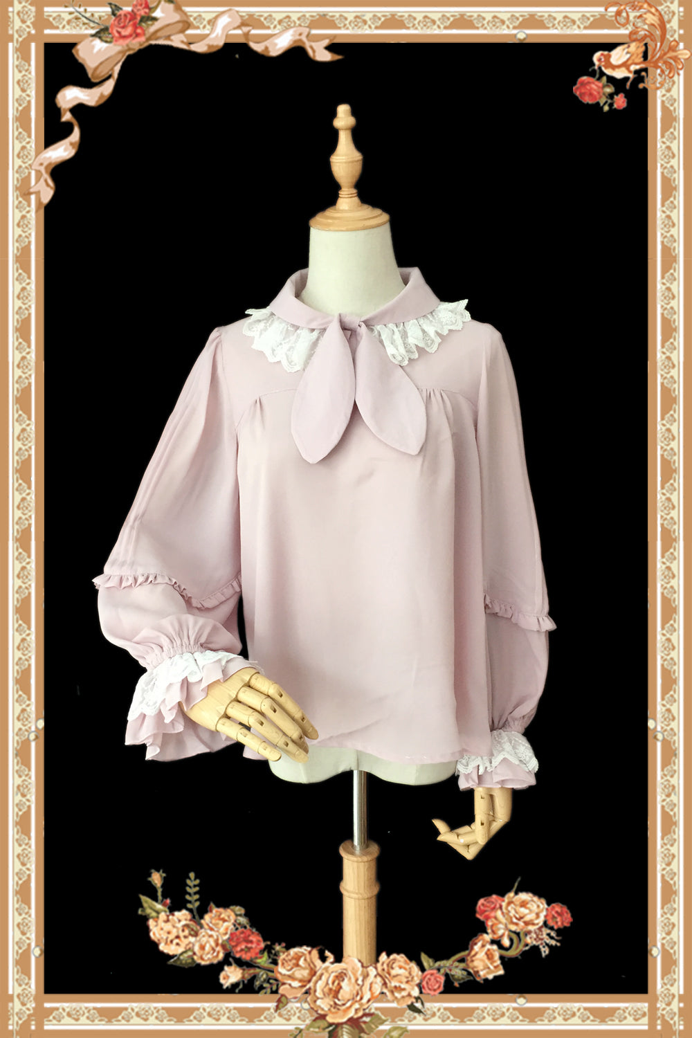 Infanta - Rabbit Ear Tie - Long Bishop Sleeves Lolita Blouse