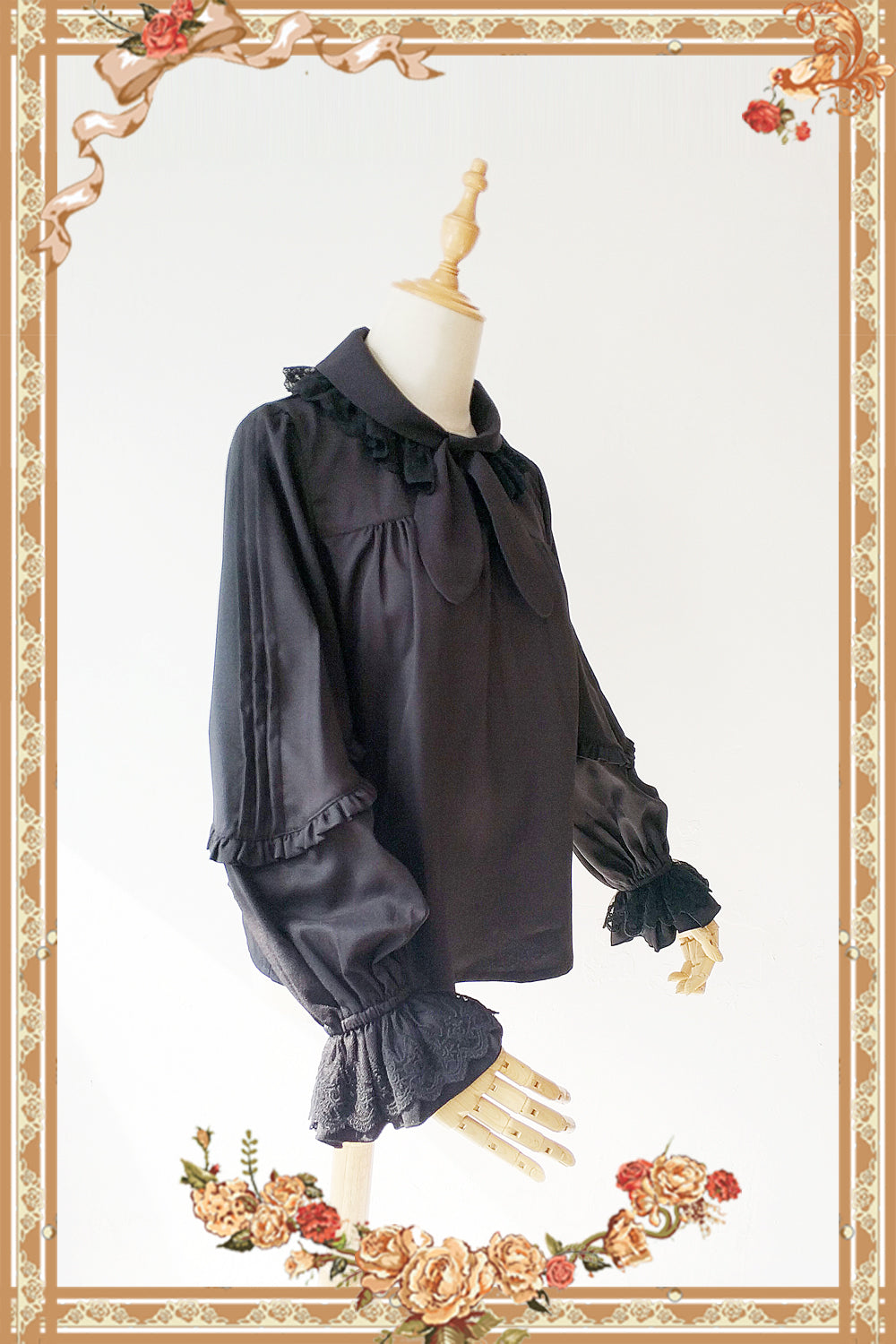 Infanta - Rabbit Ear Tie - Long Bishop Sleeves Lolita Blouse