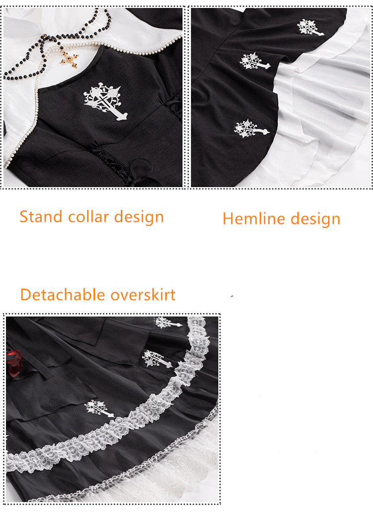 With PUJI - Prayer of the Dead - Gothic Nun Lolita OP Dress