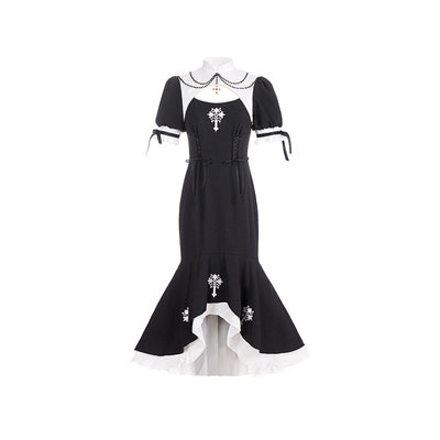 With PUJI - Prayer of the Dead - Gothic Nun Lolita OP Dress