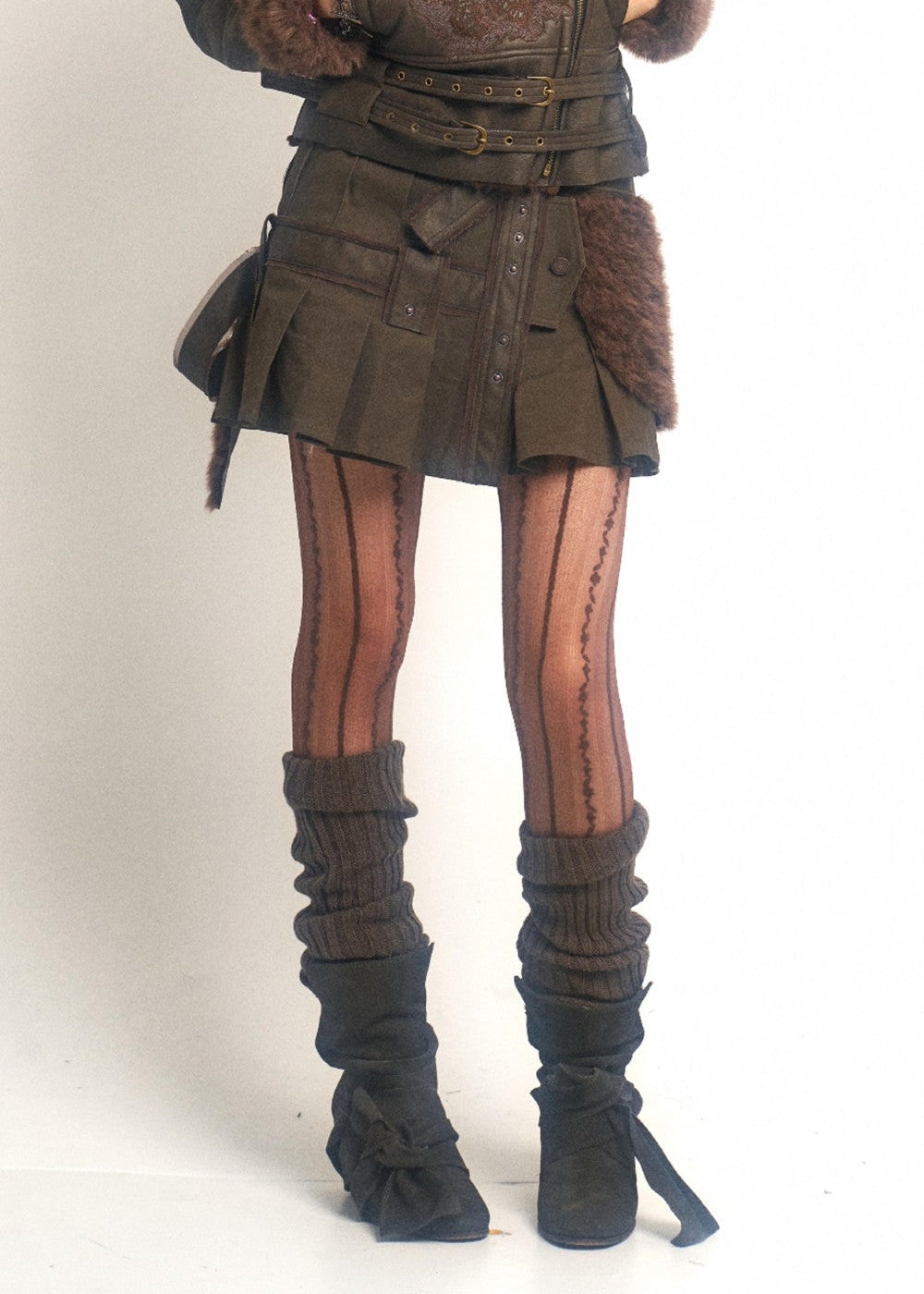 Adjustable Cargo Mini Skirt