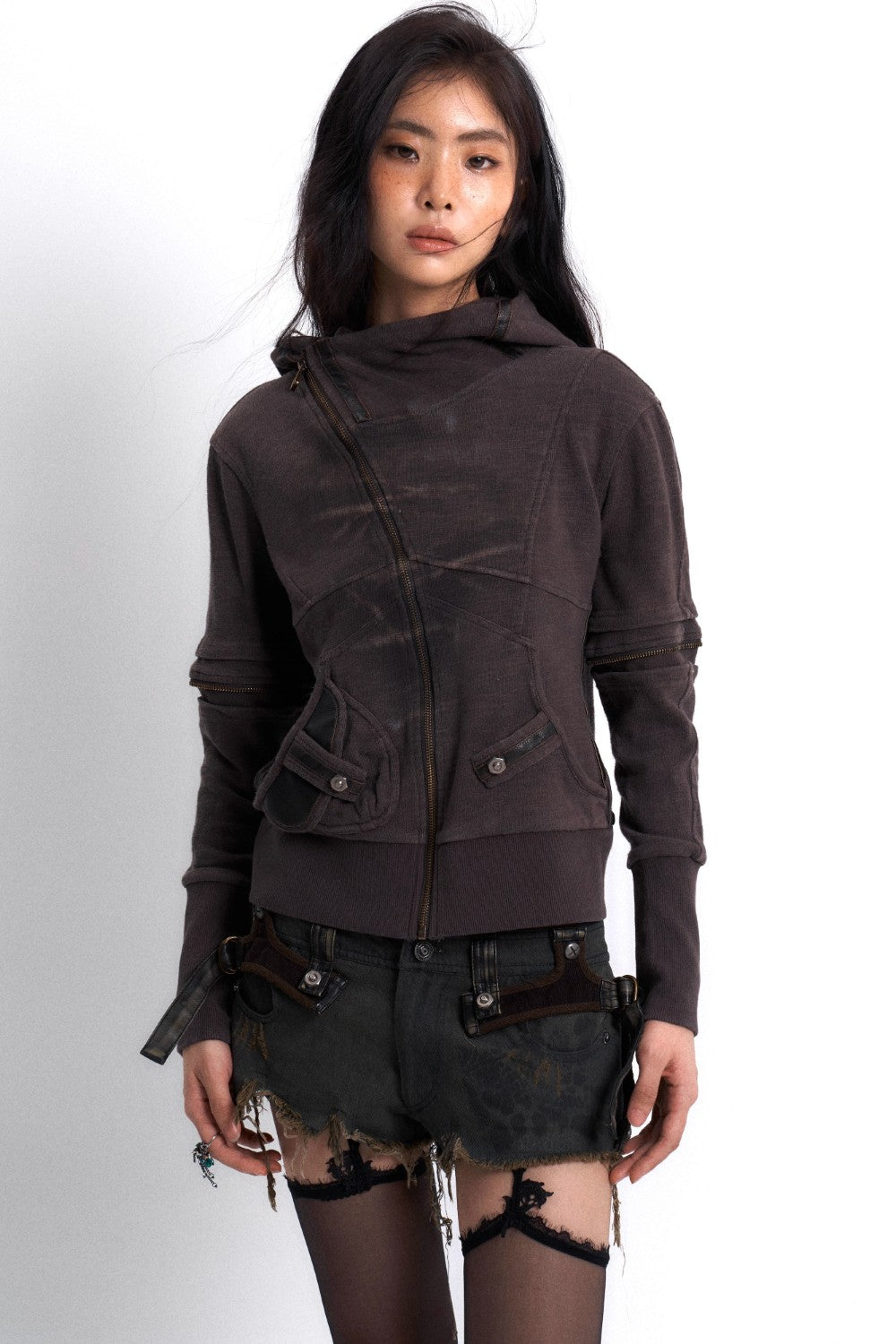 Slim Utility Hooded Jacket