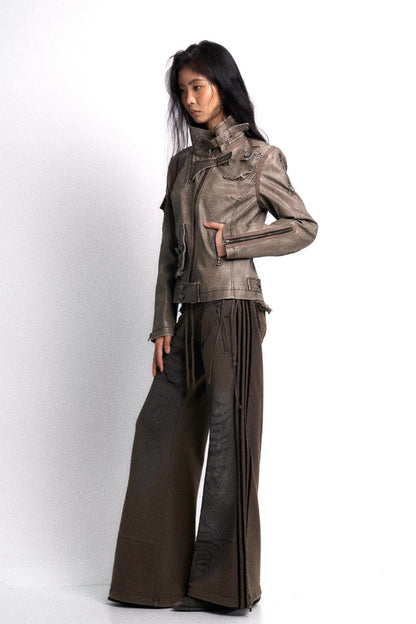 Light Buckled Leather Jacket