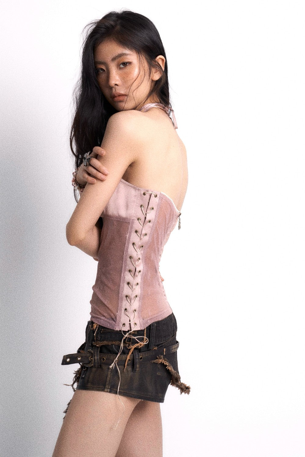 Mesh Flower Corset