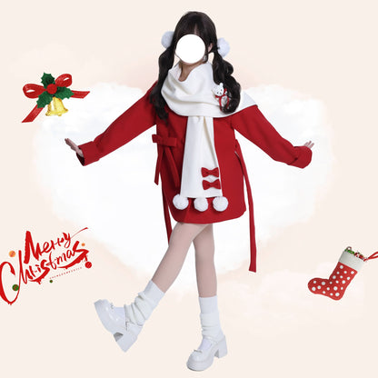 Platycodon House - Winter Sweet Lolita Coat Long Scarf Outerwear