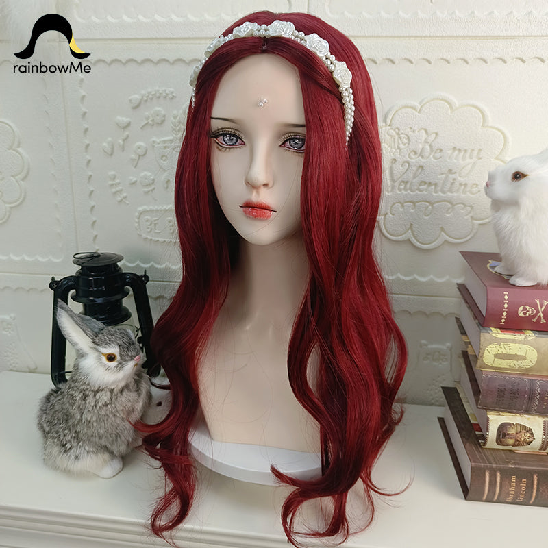 RainbowMe - Elegant Lolita Long Curly Wig Multicolor