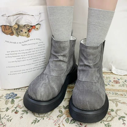 Dolly Doll - Ponyo - Winter Casual Lolita Boots Bow Thick Sole Shoes