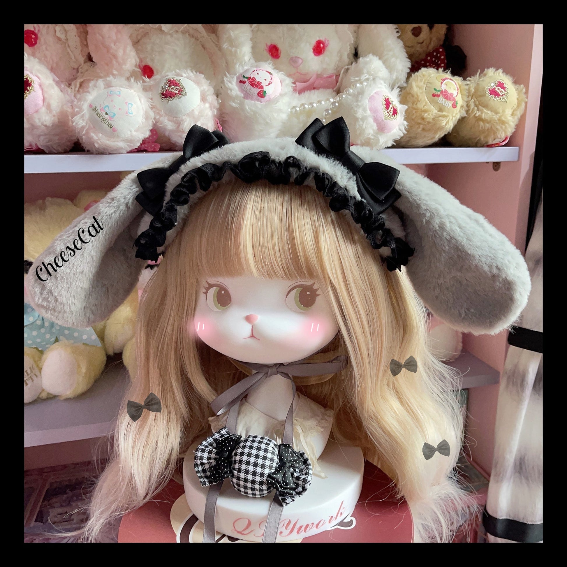 Cheese Cat - Fluffy Lop-Eared Bunny Sweet Lolita Hairband
