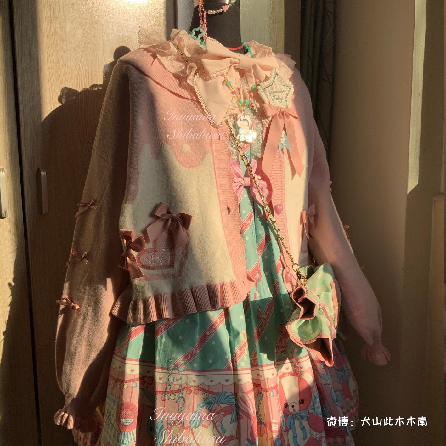 MIST - Beating Heart - Sweet Lolita Thick Sweater Coat Puff Sleeve