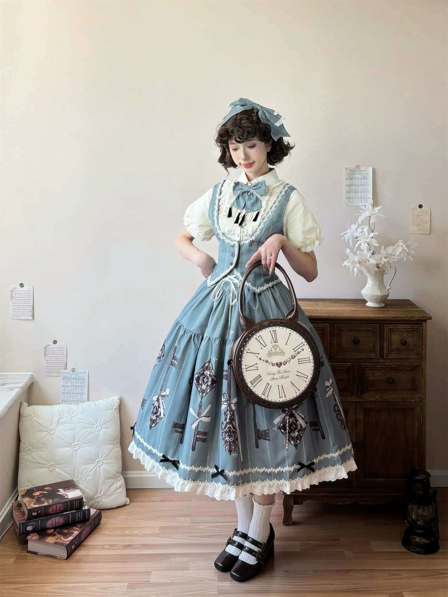 Uncle's Workshop - Secret Key - Classic Lolita Dress Suit, Key Print