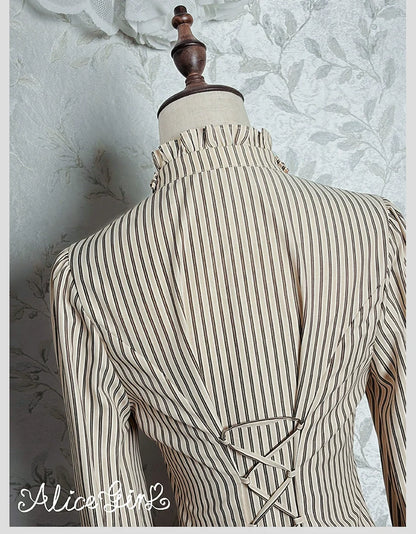 Alice Girl - Duke of Victoria - Classic Lolita Striped Blouse