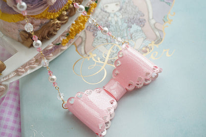 Cat Tea Party - Sweet Lolita Bow Ring and Necklace