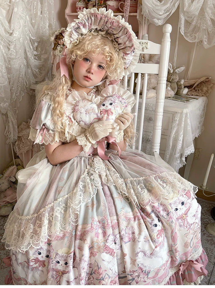 Bolero - Liliana Cat - Sweet Lolita Gorgeous OP Dress with Soft Lace & Organza