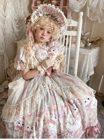 Bolero - Liliana Cat - Sweet Lolita Gorgeous OP Dress with Soft Lace & Organza