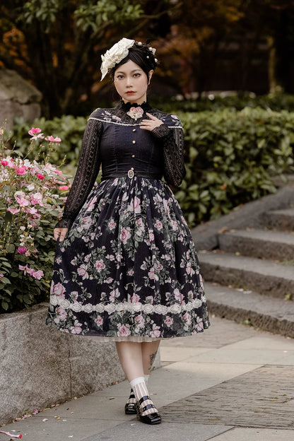 Miss Point - French Rose - Elegant Lolita JSK Dress