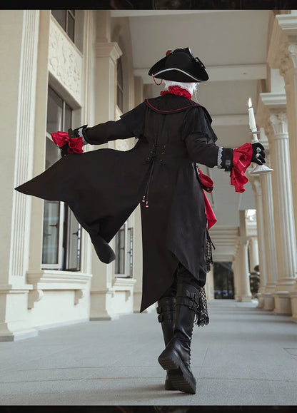 Forest Fluorescent Carps - Rose Countess - Ouji Lolita Pants Suit Prince Coat Elegant Shirt Trailing