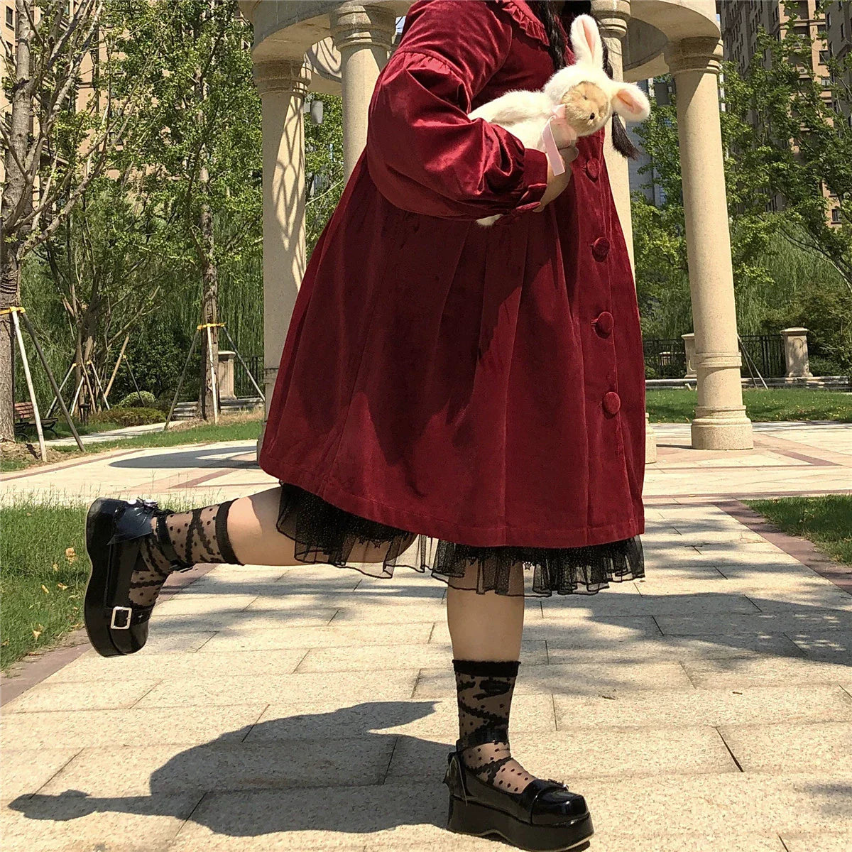 Dark Star Island - Winter Lolita Cape Velvet Antique Lolita Coat