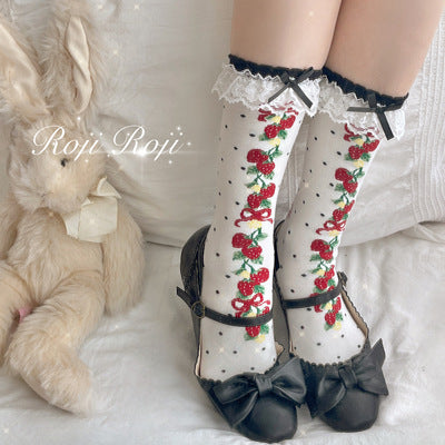Roji Roji - Autumn Sweet Lolita Cotton Thigh-high Socks