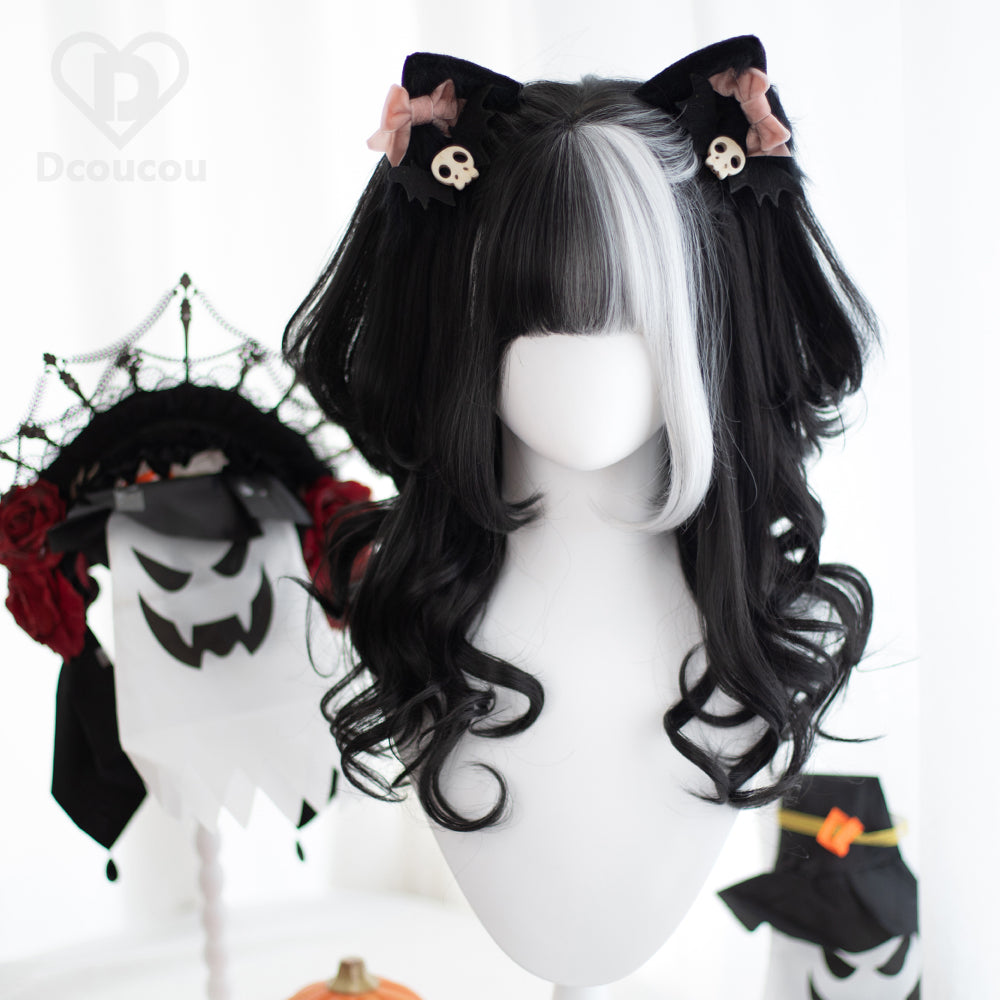 Dcoucou - No-Heart Rabbit 45cm Long Curly Ponytail Wig Multicolors
