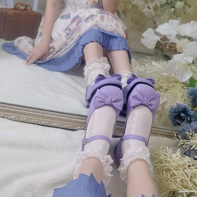 Sosic - Kawaii Lolita Bow Falt Shoes